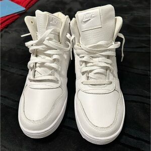 Nike White Court Vision Mids Size 10.5 Women’s Sneakers Brand New